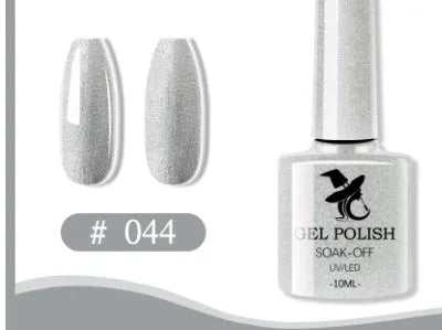 48 colour UV phototherapy plastic gel nail polish set with 7ml bottles in various finishes including glitter and nude shades