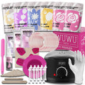 WUWUVISTA professional waxing kit with wax warmer, beads, applicators and aftercare products