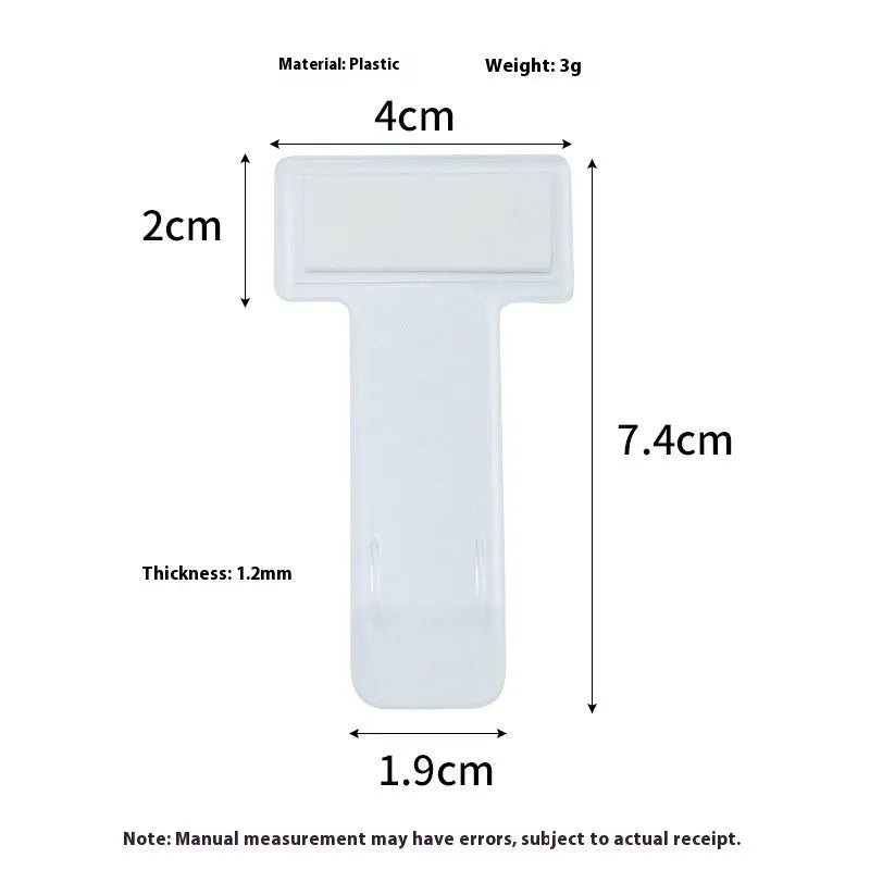 Clear plastic ticket holder for car parking charges, 7.4 x 3.95 cm