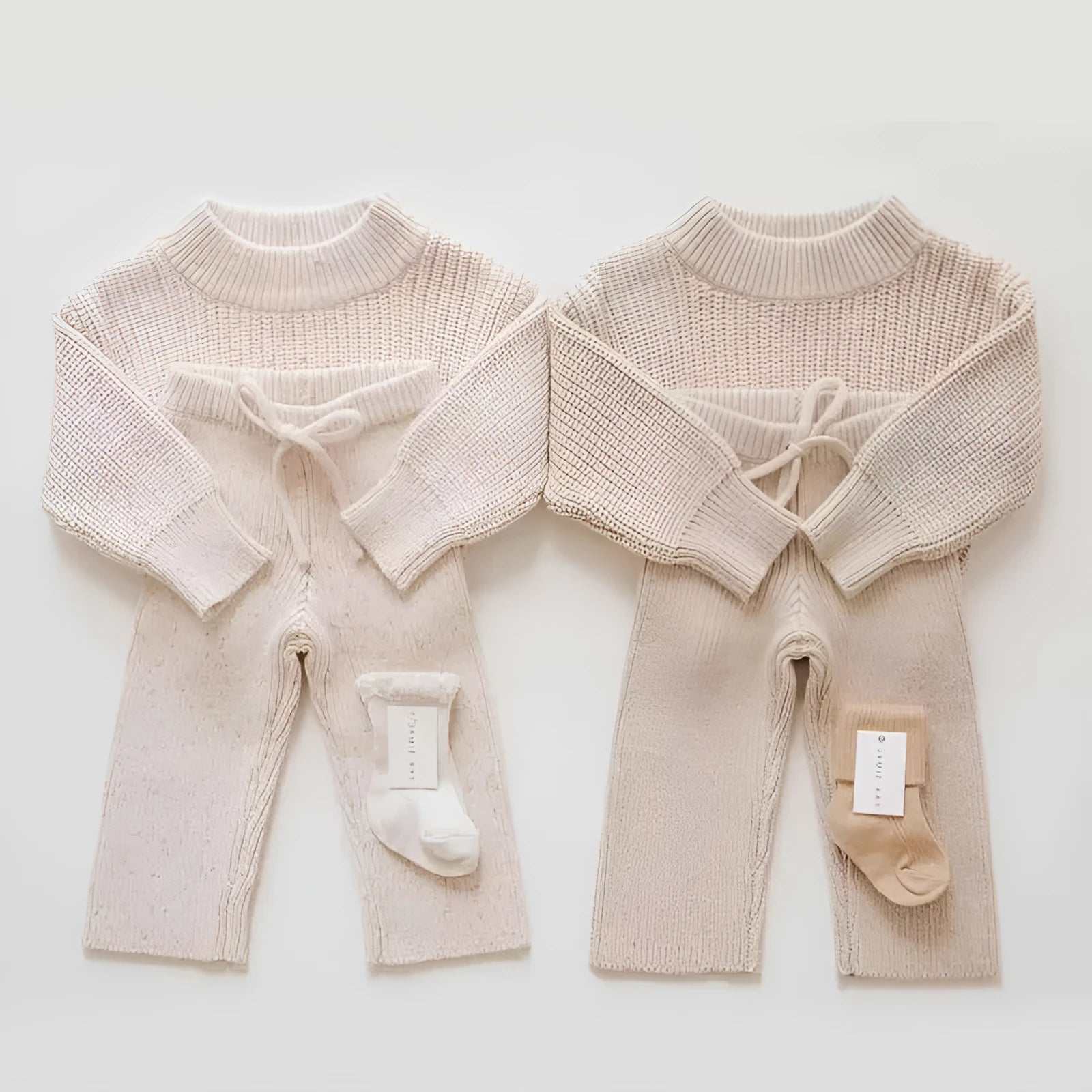 Long-sleeved solid colour apricot Korean kids base sweater pullover for infants and children 80-120cm
