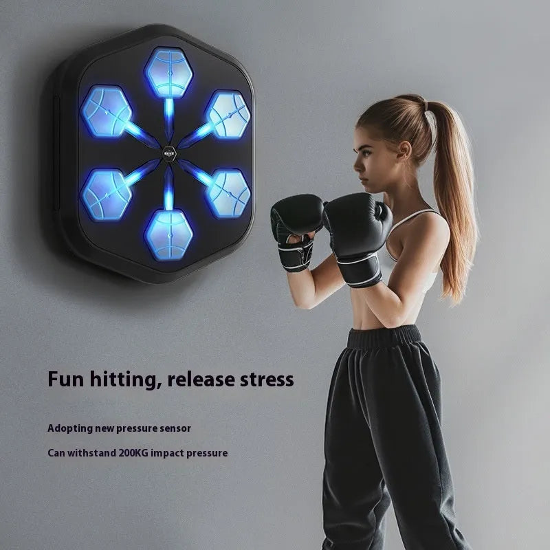 Smart Bluetooth Music Boxing Machine V3 wall target in white with PU striking surface