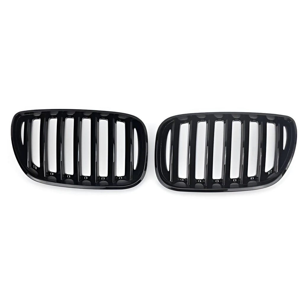 BMW X5 E53 bright black mesh grille set for 2000-2006 models front bumper replacement