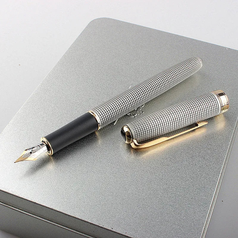 Stainless steel ballpoint pen with 0.5mm tip in multiple colour options