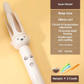 Beige coloured automatic hair curler with anion technology and wired power cord for curly hair styling
