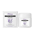 100g jar of lavender soothing magnesium cream with mint, olive oil, and vitamin E ingredients listed