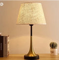 Retro-style alloy bedside lamp with dimmable LED lighting in American design