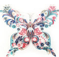 20 inch handmade butterfly quilling illustration material pack with craft paper and tool kit in blue