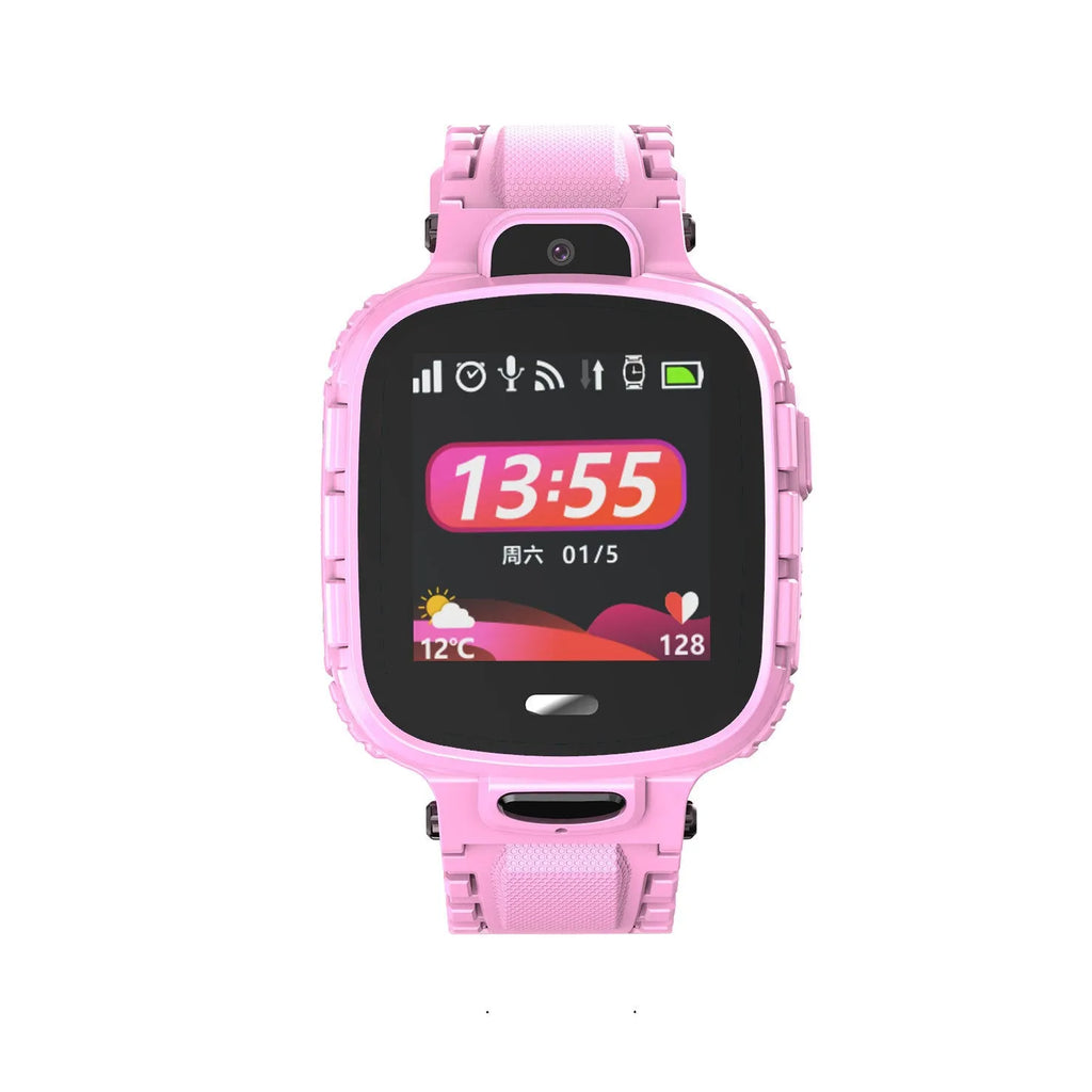 Children's smart phone watch with GPS, camera, 1.44 inch touch screen, silicone strap, available in pink, blue, black