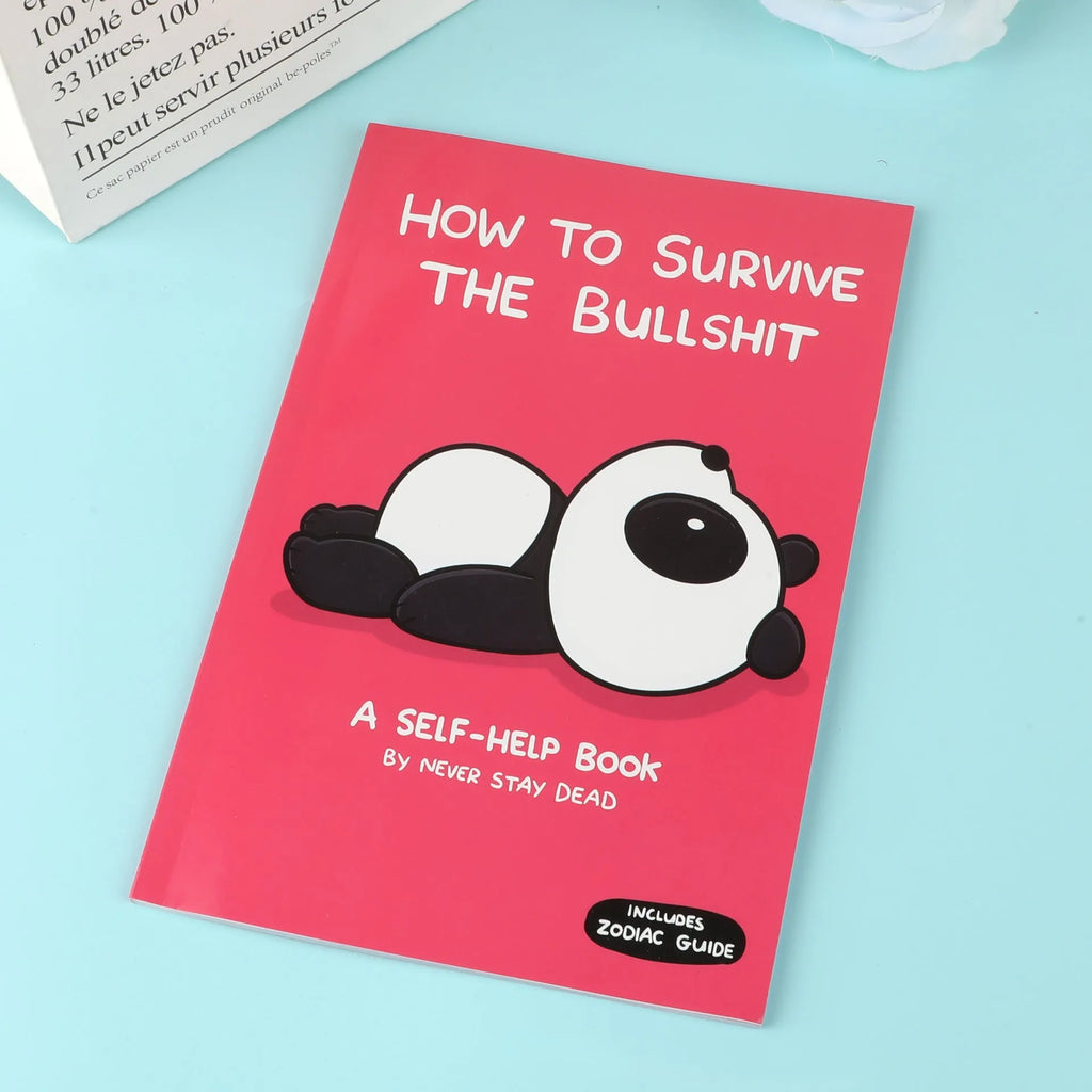 Red paper cover cartoon cute survival notebook with self-healing cover and 90g wood-free paper