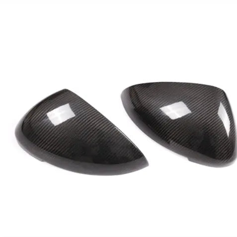 Pair of black carbon fibre Porsche Macan mirror covers for 2014-2022 models