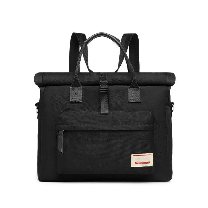 Shockproof anti-drop laptop inner liner bag in waterproof nylon, showing medium and large size options.