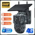 Solar surveillance camera 6MP HD dual screen IP66 waterproof with solar panel and built-in lithium battery, dimensions 190*205*160mm