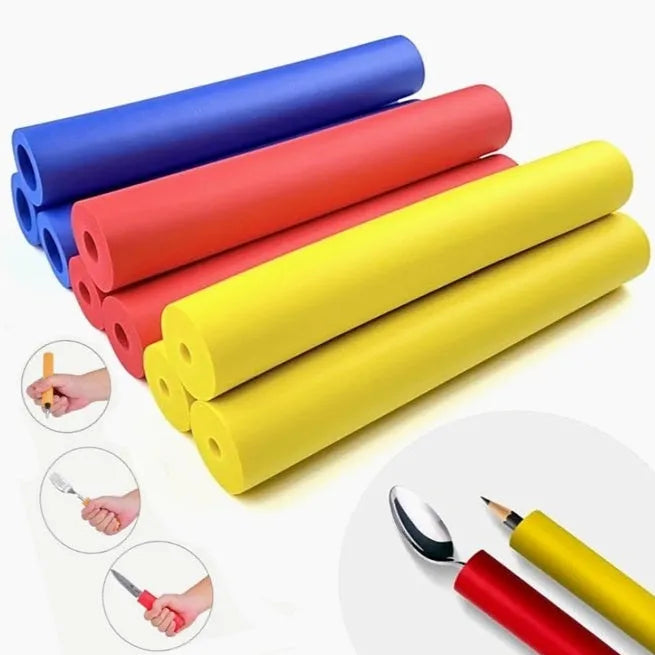 Pack of black rubber grip hoses for utensil handles, showing inner and outer diameter.