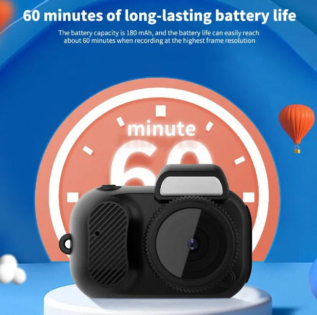 Black Y3000 HD outdoor sports camera with 0.96-inch display screen, shown with a memory card.
