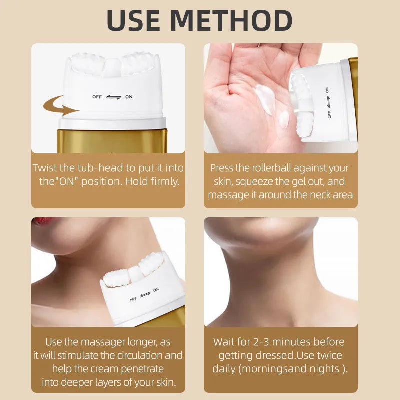 Neck moisturising cream set with eye cream for dry skin in a box