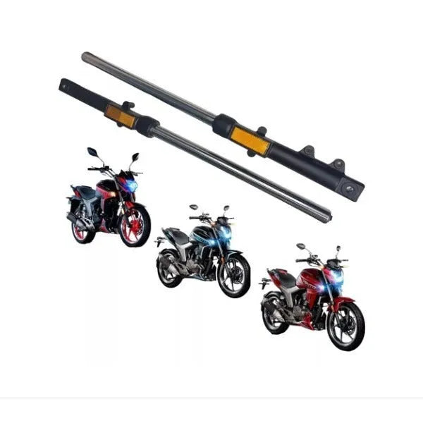 Pair of black motorcycle front shock absorbers for Vento Tornado Storm 250, 50x13x5cm
