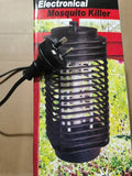 Black hanging electronic mosquito killer unit with metal grid and static palladium light