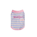 Pink purple lightweight vest for a small dog or cat, shown as autumn pet clothing.