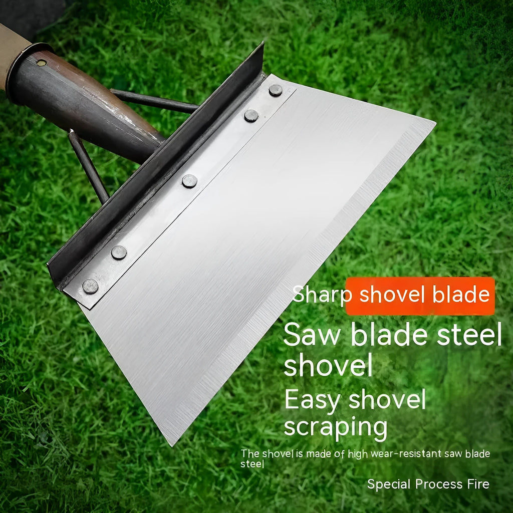 Heavy-duty manganese steel 300 cleaning shovel with a thickened blade for garden and outdoor cleaning
