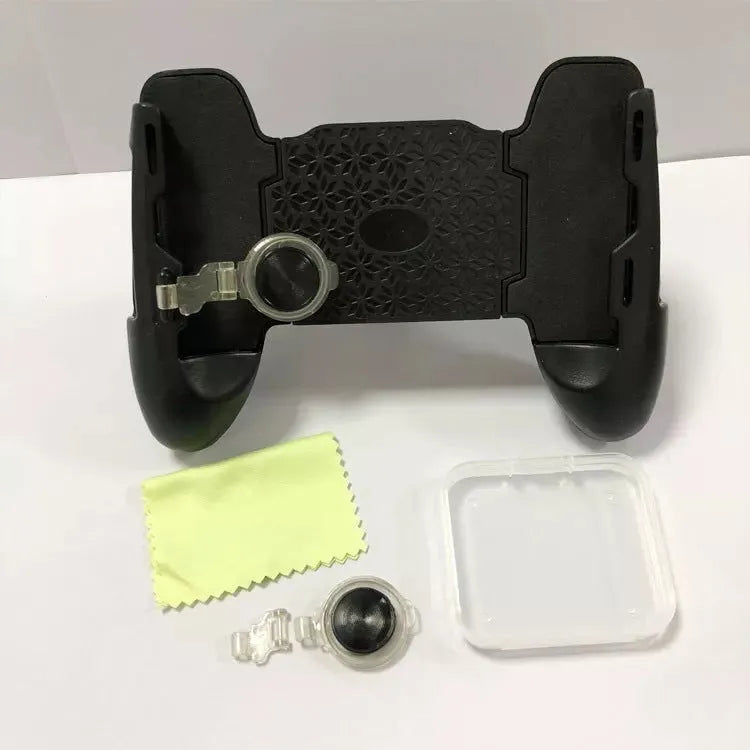 Black three-in-one mobile game handle with 270-degree folding suction cup and stretchable design for 4.5-6 inch phones