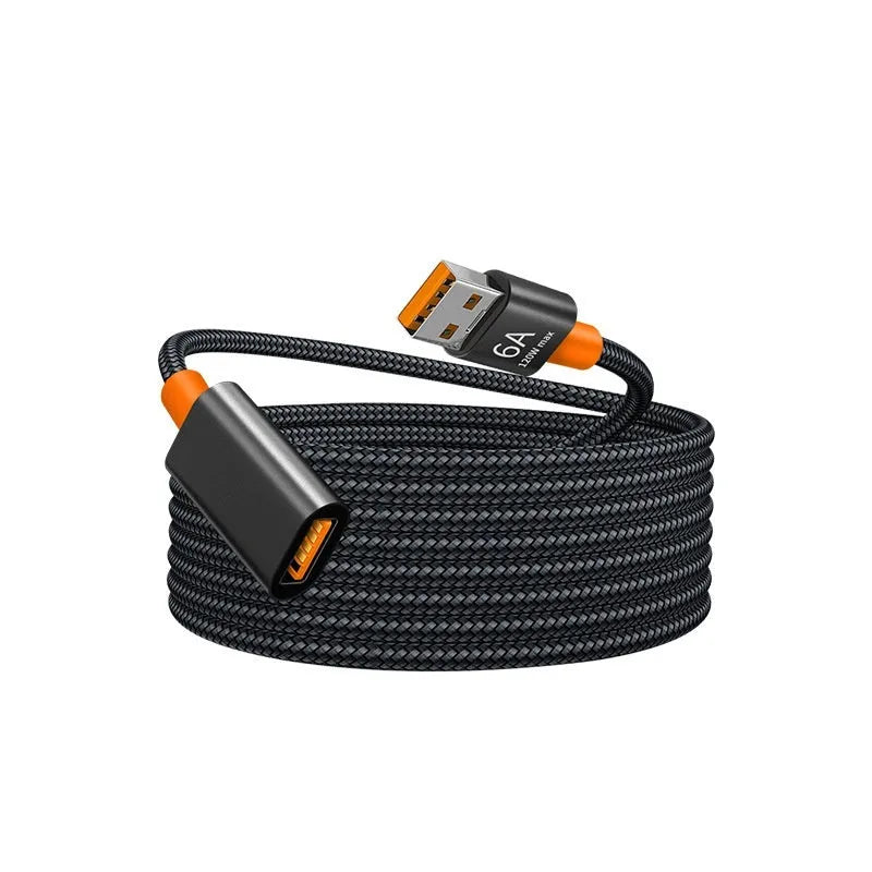 USB 3.0 extension cable, 1.5m, with male and female connectors for computer peripherals