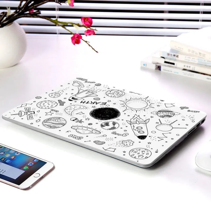 Cartoon space series plastic laptop case for Apple MacBook with colourful design