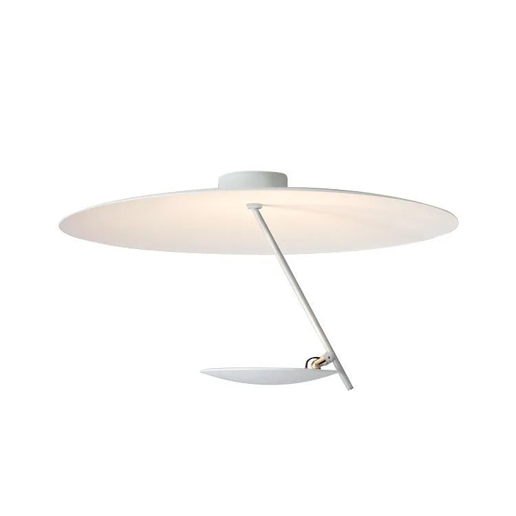 Modern white and gold iron art chandelier ceiling light with a 50cm diameter shade and integrated LED