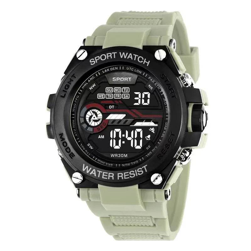 Digital electronic watch for teenagers available in ten different colour options