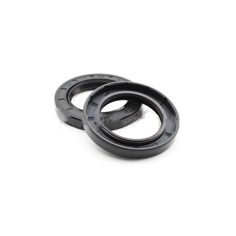 AG100 motorcycle oil seal kit with carbon steel frame and multiple rubber seal sizes from 7mm to 12mm thickness