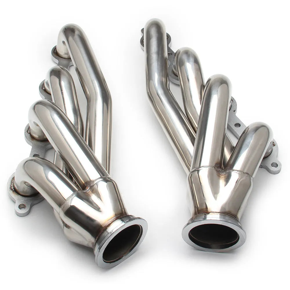 Silver 304 stainless steel exhaust manifold set for Chevrolet LS1 LS2 LS3 LS6 engines