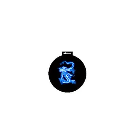 Car HD rechargeable wireless door welcome light with blue horse design mounted on vehicle door