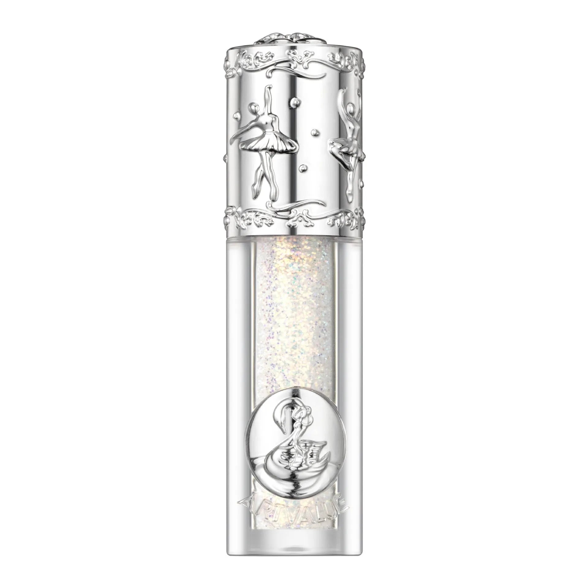 Ballet Liquid Eye Shadow in glitter liquid formula showing five colour shades for universal skin types.