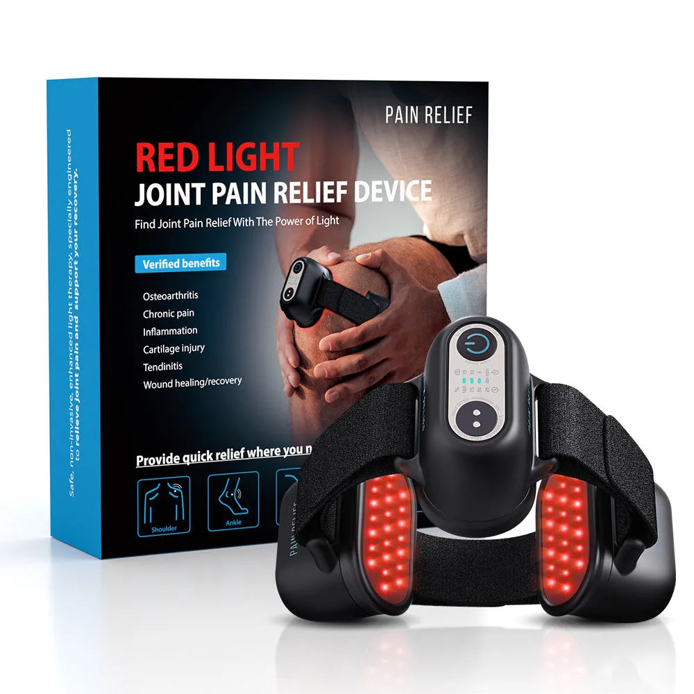 Black adjustable strap shoulder pain physiotherapy instrument with three gear settings