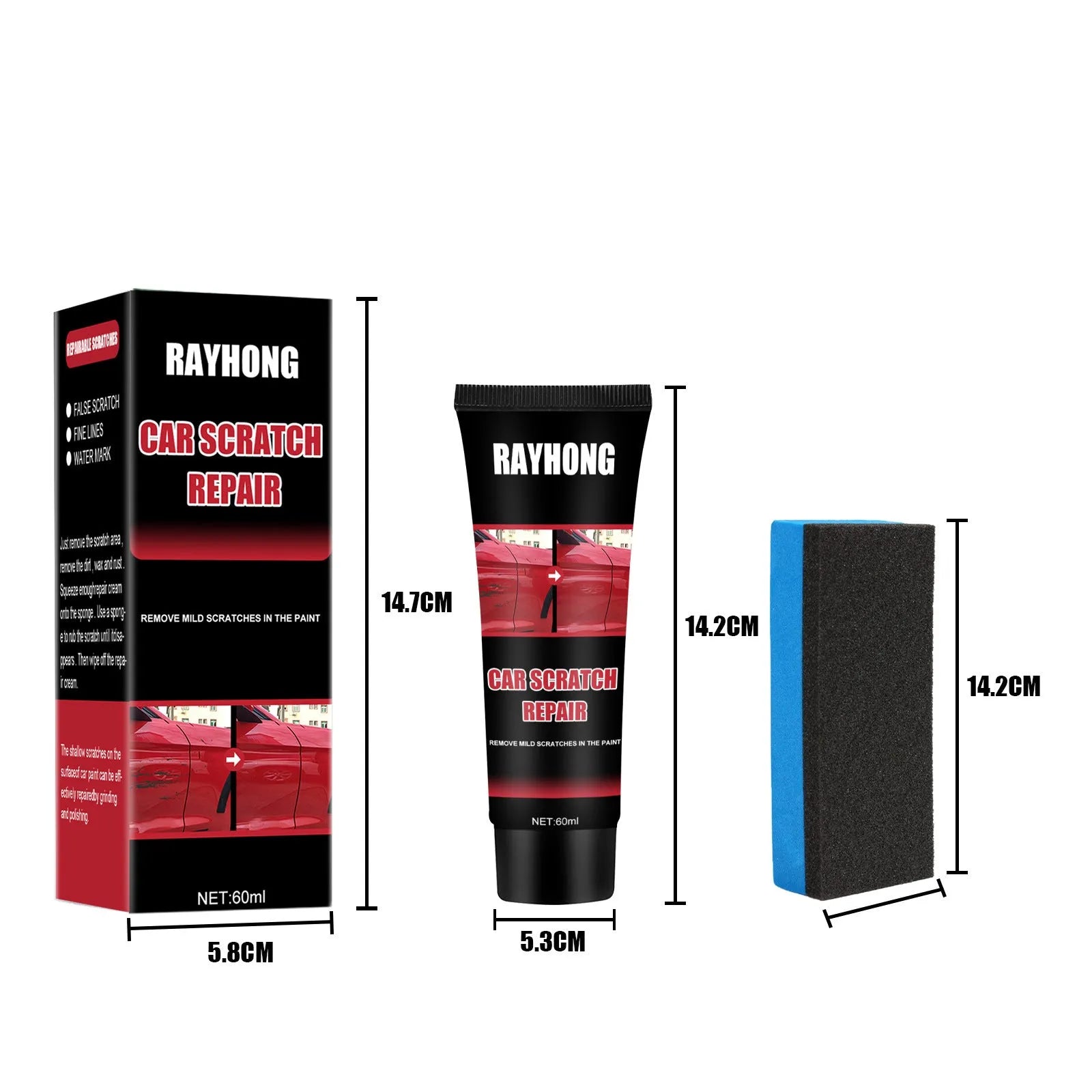 60ml car scratch repair wax bottle for automotive paint surface maintenance