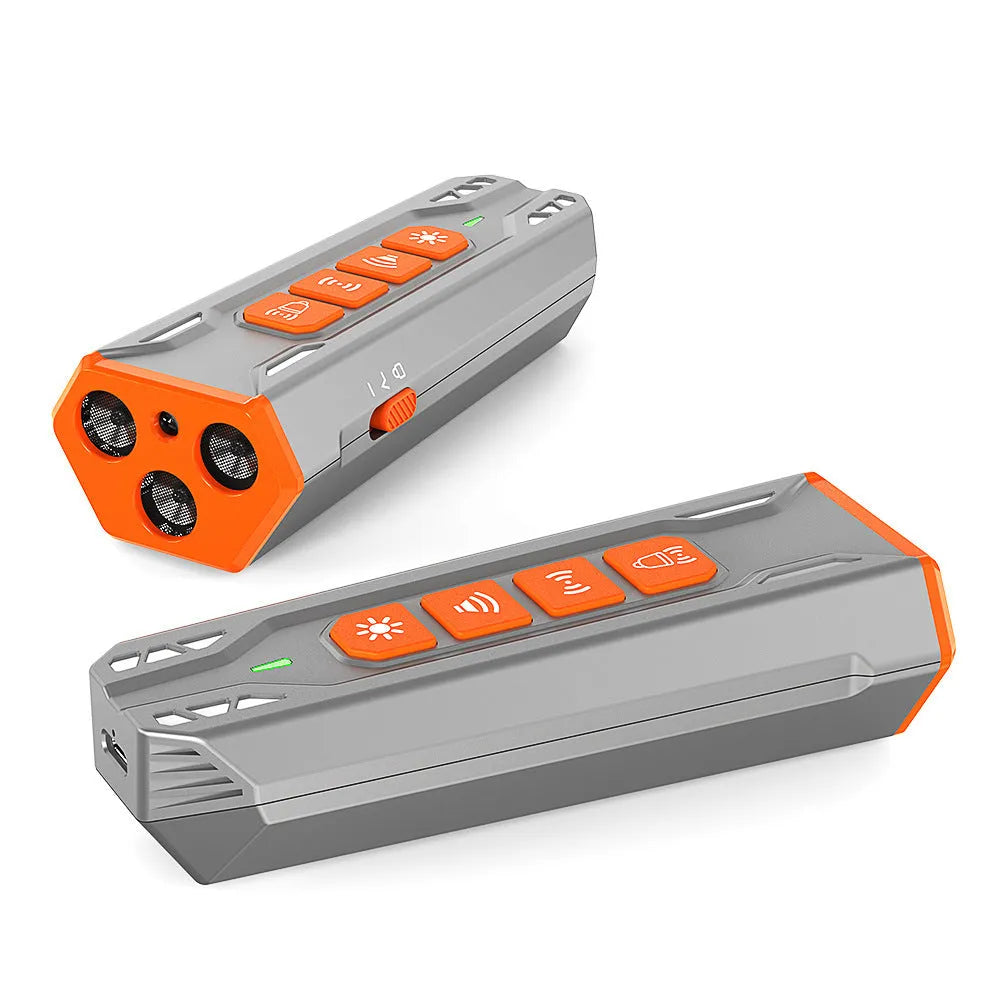 Creative Home Lighting three head ultrasonic dog trainer remote control in grey orange colour