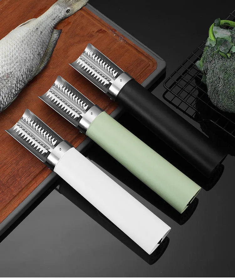 Electric razor fish scaler machine handheld cordless 125W waterproof in white
