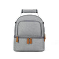 Grey Oxford cloth thermal insulation backpack with curved shoulder strap and polyester lining for home storage