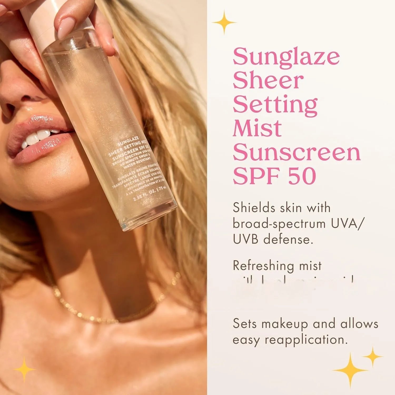 75ml makeup protective spray bottle with spray nozzle for facial hydration and refreshment