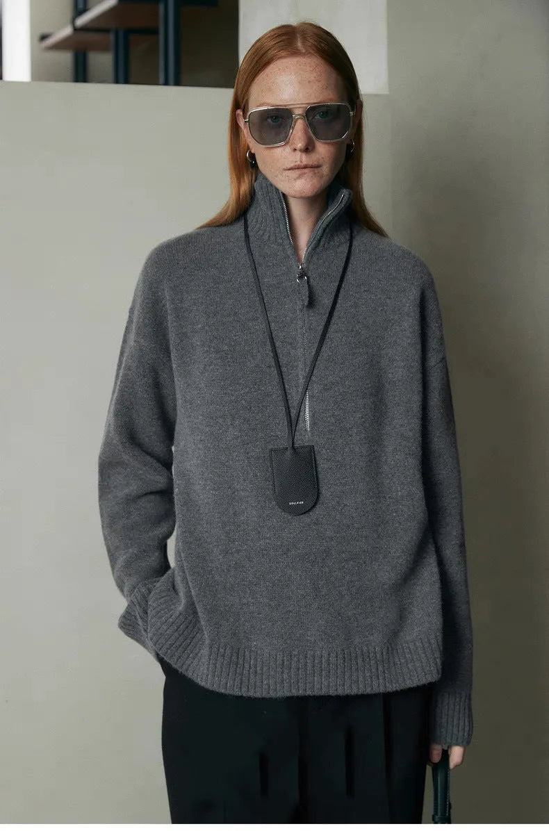 Loose lapels wool bandage dress in black or grey for autumn winter.