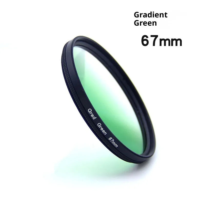 52mm gradient mirror camera filter in gray and blue for travel photography