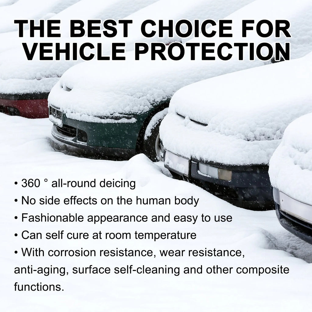Hydrophobic nano coating car snow brush made from white PE plastic