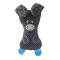 Dog plush bites toy in animal shape with squeaker for teeth cleaning, available in blue green orange