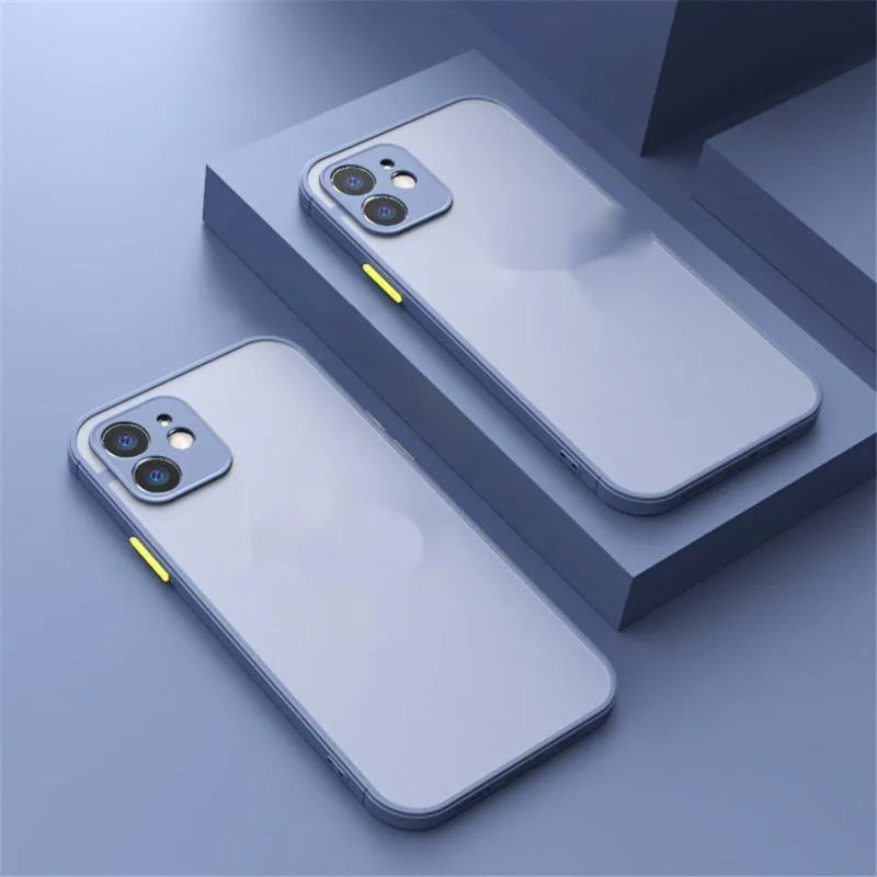 Frosted magnetic suction phone case for Apple iPhone 13 14 15 series with TPU acrylic construction