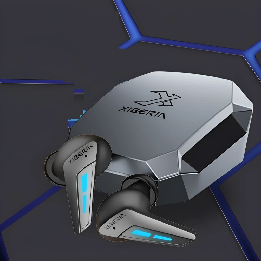 W2 True Wireless Gaming Bluetooth Headset in Grey with Type-C charging port and Pixort chip