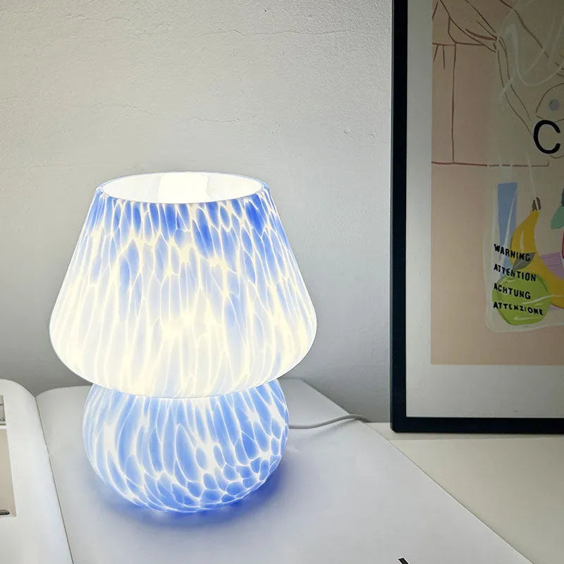 Creative mushroom lamp in cream style with modern simplicity design, low voltage bedside night light
