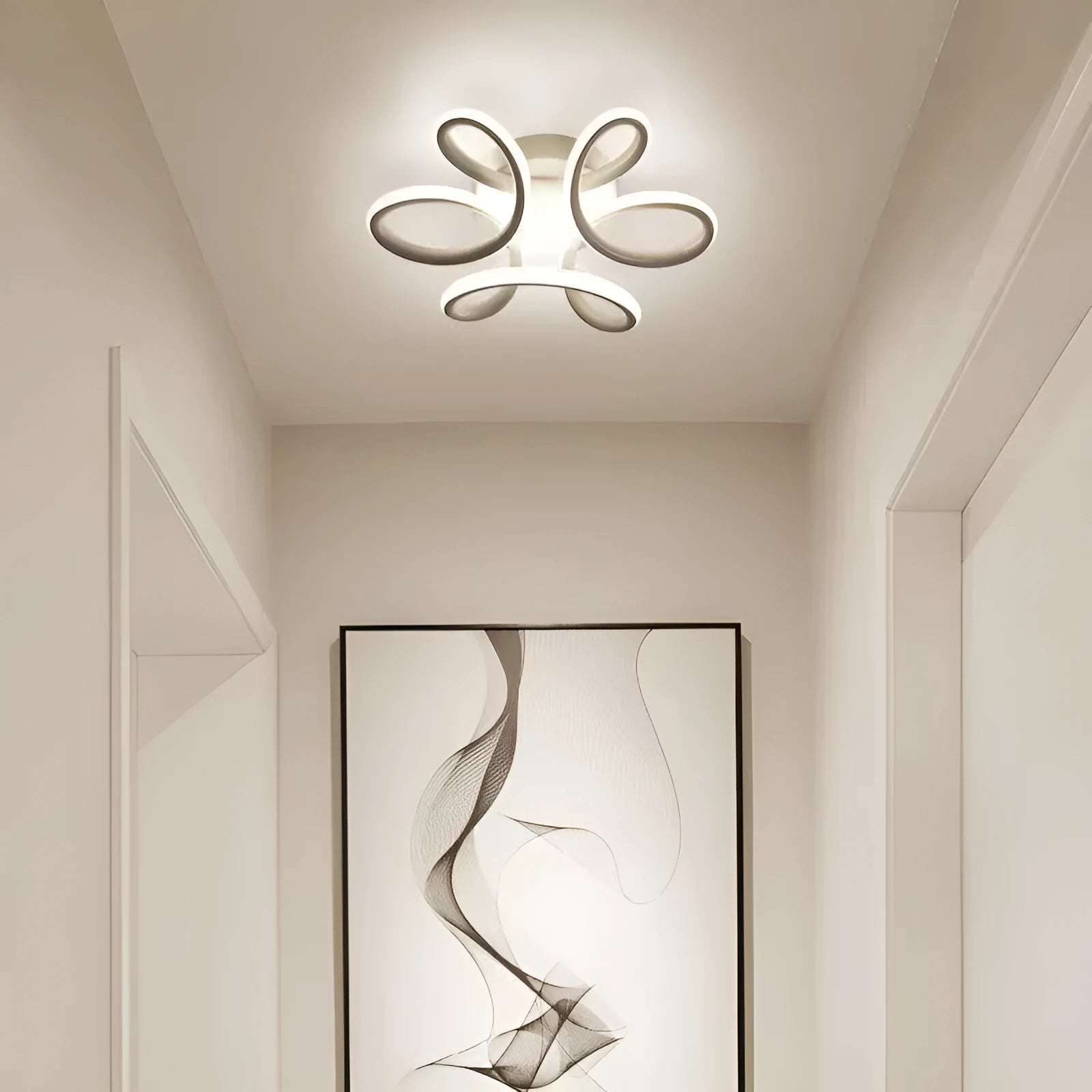 Creative butterfly shape LED corridor ceiling light with silicone shade