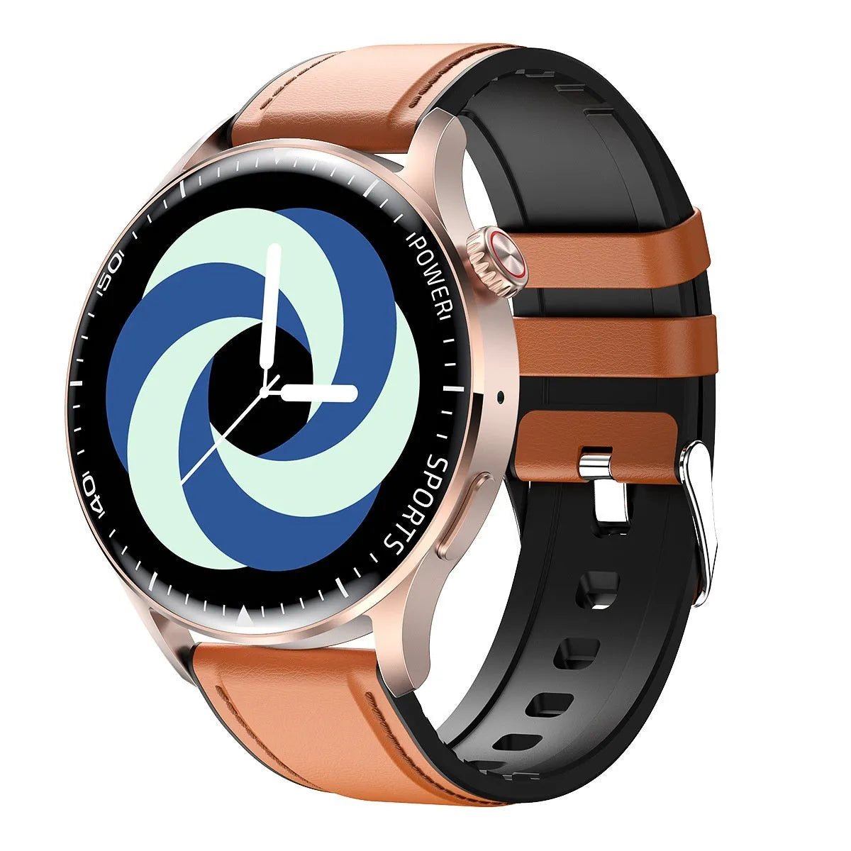 Smart watch with HD IPS screen, touch button, and multiple colour and strap options