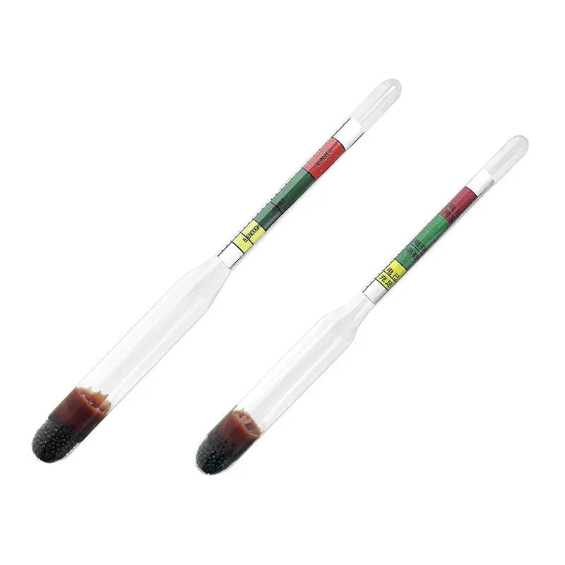 Electrohydraulic hydrometer for automotive battery electrolyte testing with glass construction and 330mm length