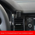 Snap-on car air vent mobile phone bracket for Škoda vehicles.