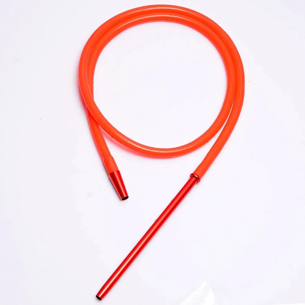 Creative silicone hookah hose in red blue green black silver gray clear colours with aluminium material